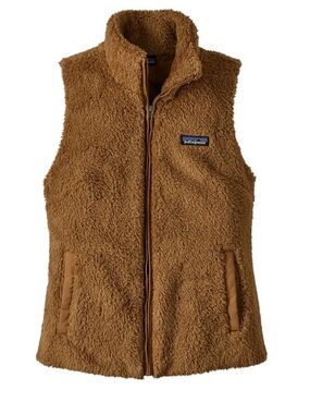 EUC Sz M Patagonia WornWear Women's Caramel Brown Sherpa Fleece Vest